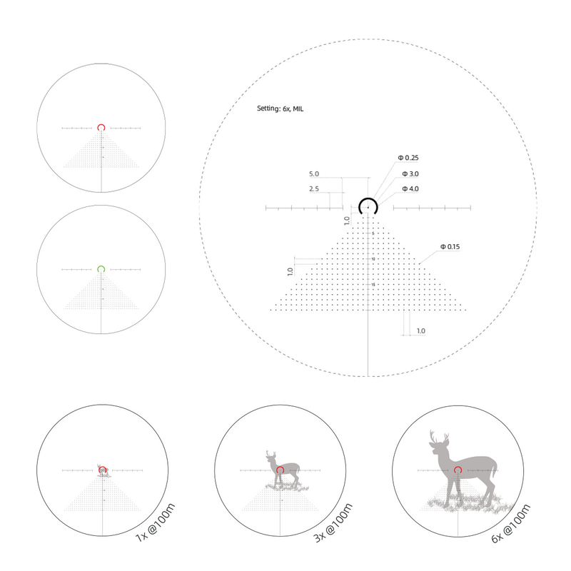Load image into Gallery viewer, S6 1-6x24 LPVO Reticle