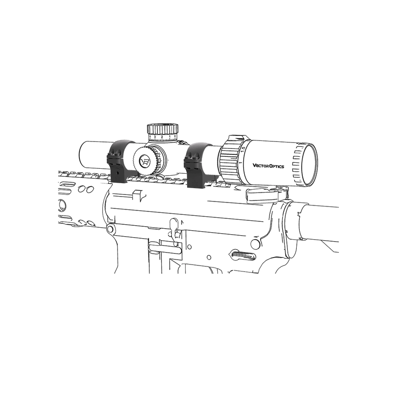 Load image into Gallery viewer, 30mm Steel Weaver Quick Release Rings 0.8in Low Profile - Vector Optics US Online Store