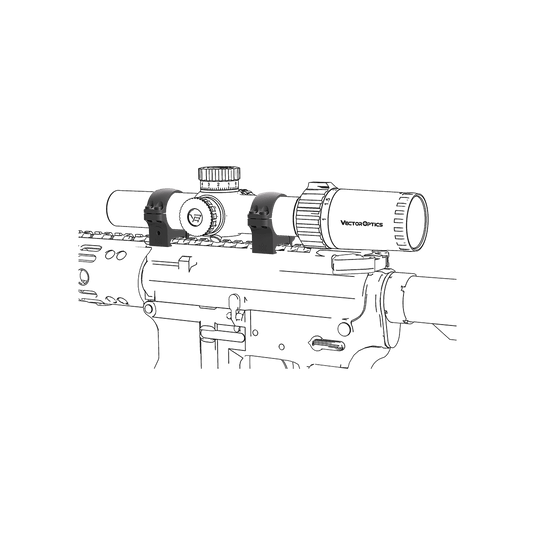 30mm Steel Weaver Quick Release Rings 0.8in Low Profile - Vector Optics US Online Store