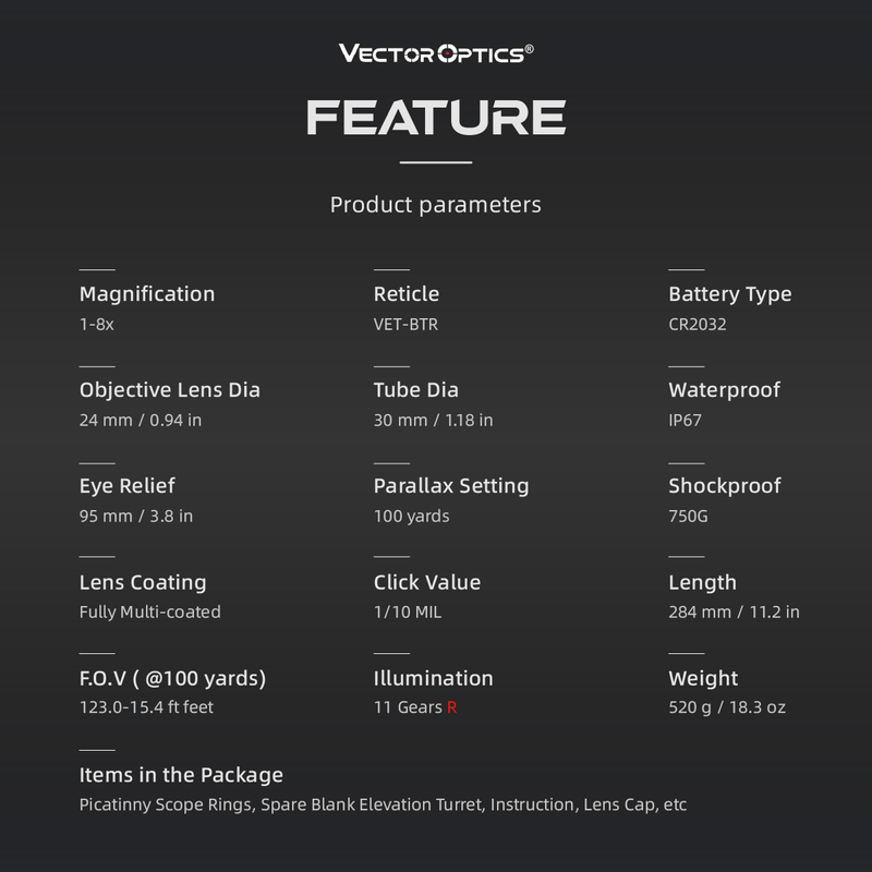 Load image into Gallery viewer, Continental x8 1-8x24 ED FEATURE