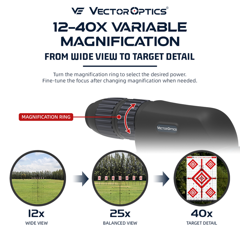 Load image into Gallery viewer, Continental 12-40x60 ED Spotting Scope Magnification Adjustment