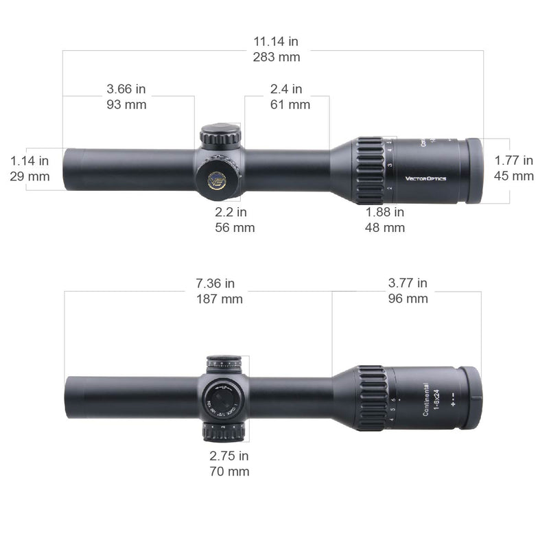 Load image into Gallery viewer, Continental x6 1 - 6X24 Fiber Riflescope - Vector Optics US Online Store