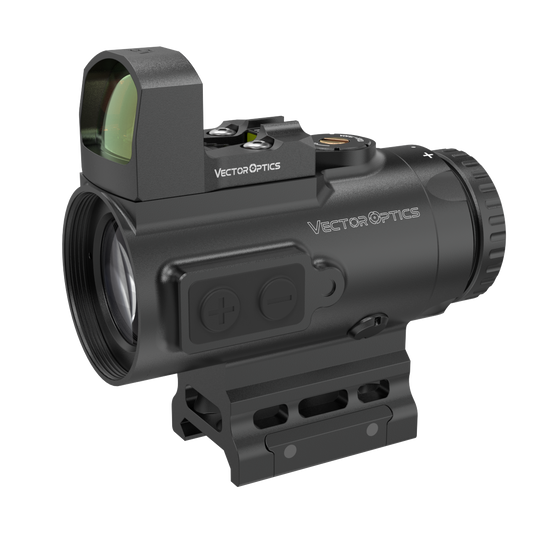 Piggyback Red Dot | Paragon 4x Prism Scope BDC Reticle w/ Center Dot (SCPS-M04)