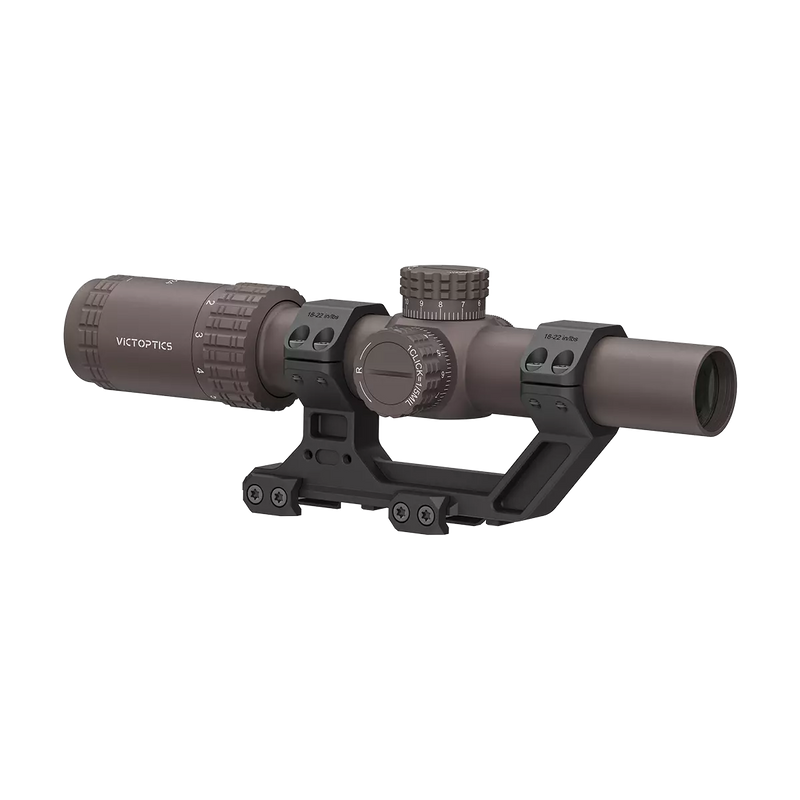 Load image into Gallery viewer, S6 1–6x24 LPVO SFP Burnt Brown Rifle Scope with 1-Piece High Picatinny AR Mount (OPSL123)