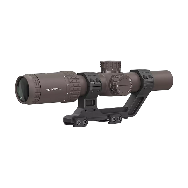 Load image into Gallery viewer, S6 1–6x24 LPVO SFP Burnt Brown Rifle Scope with 1-Piece High Picatinny AR Mount (OPSL123)