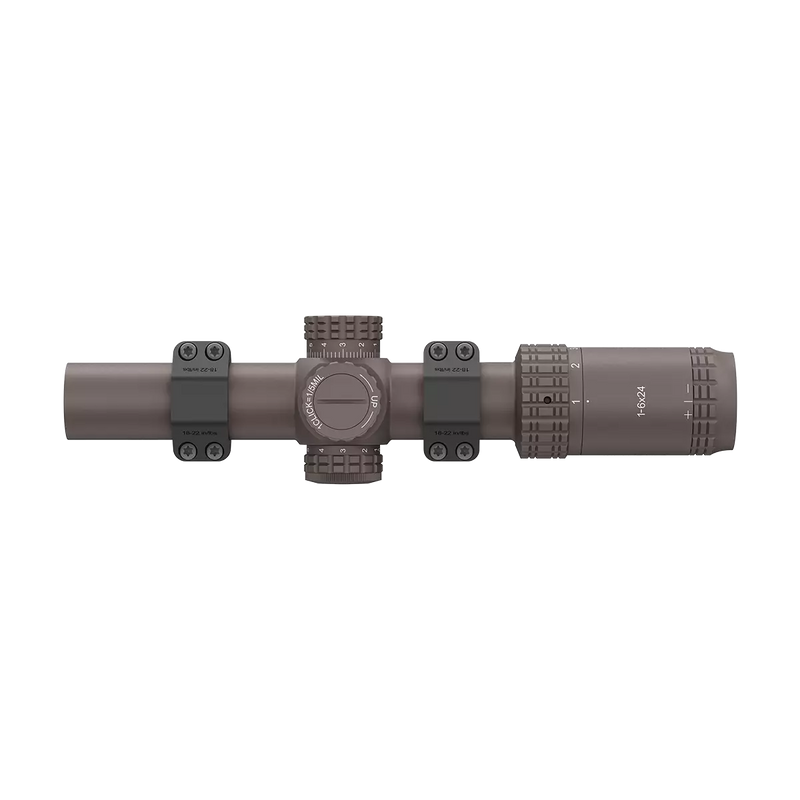Load image into Gallery viewer, S6 1–6x24 LPVO SFP Burnt Brown Rifle Scope with 1-Piece High Picatinny AR Mount (OPSL123)