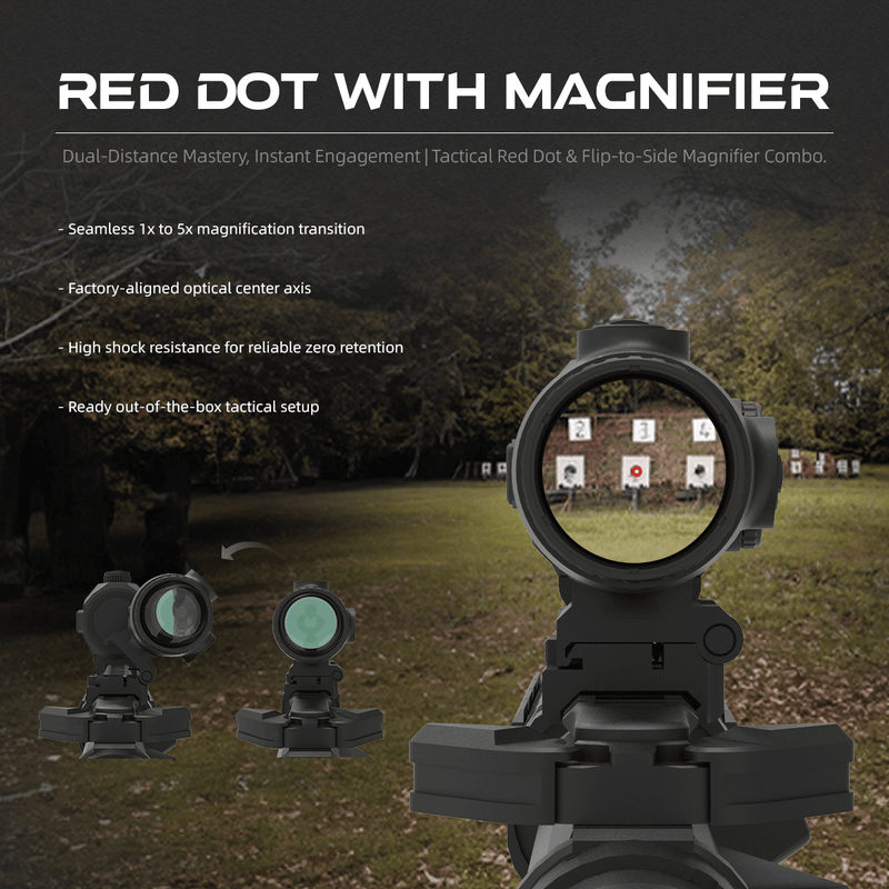 Load image into Gallery viewer, Red Dot With 5x Magnifier Feature