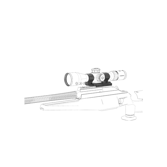 34mm Cant 0MOA/20MOA One Piece High Picatinny Mount (XASR-3014/XASR-3015)