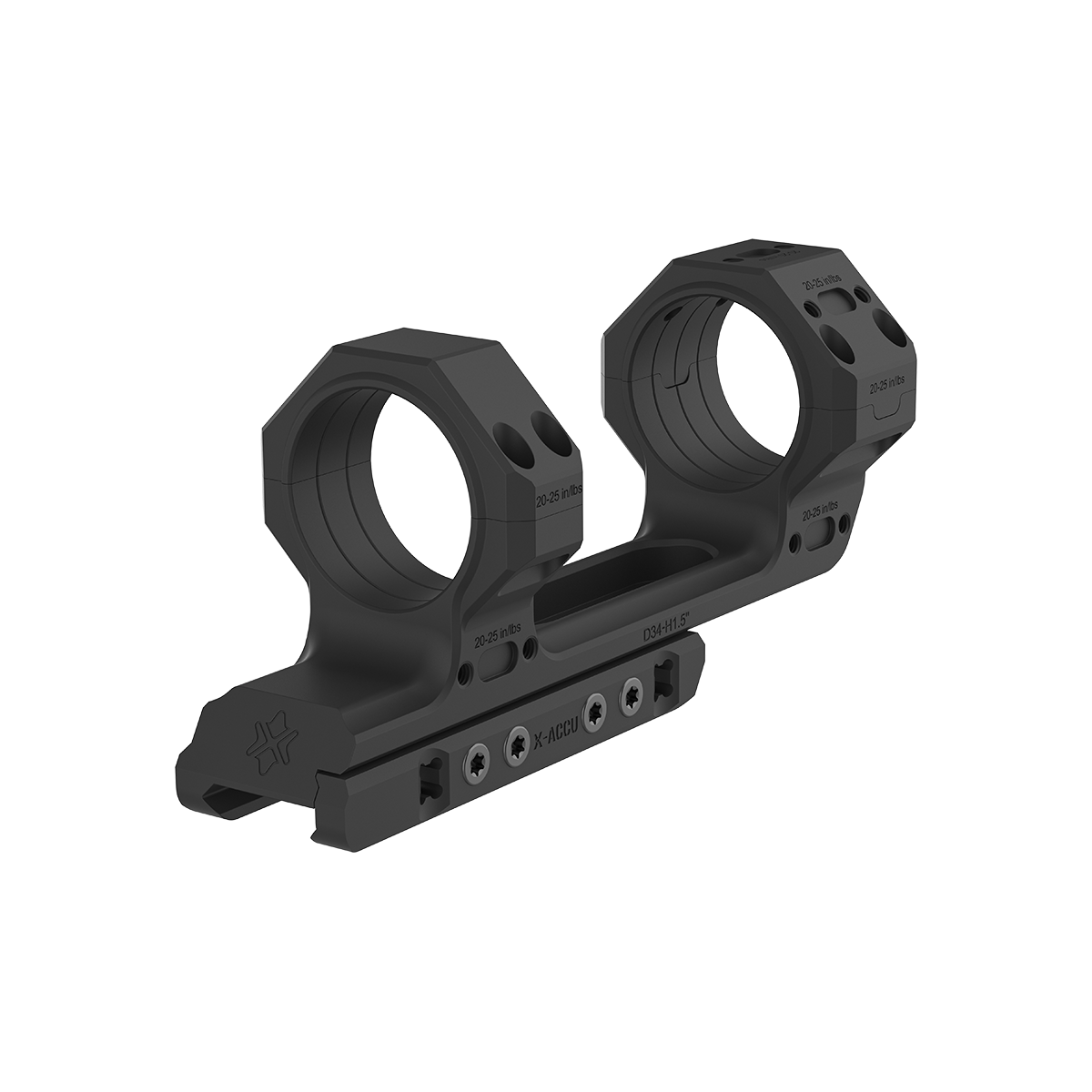 34mm X-MOD 1.5'' One Piece Extended Picatinny Mount (XASR-3476