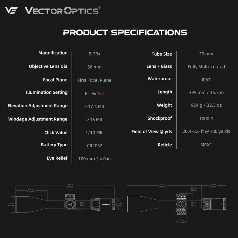 Load image into Gallery viewer, Vector Optics product specifications