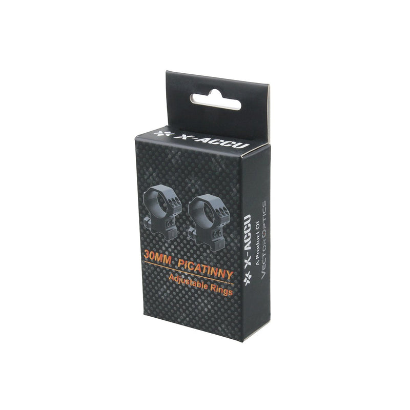 Load image into Gallery viewer, X-ACCU 30mm Adjustable Elevation Picatinny Rings - Vector Optics Online Store
