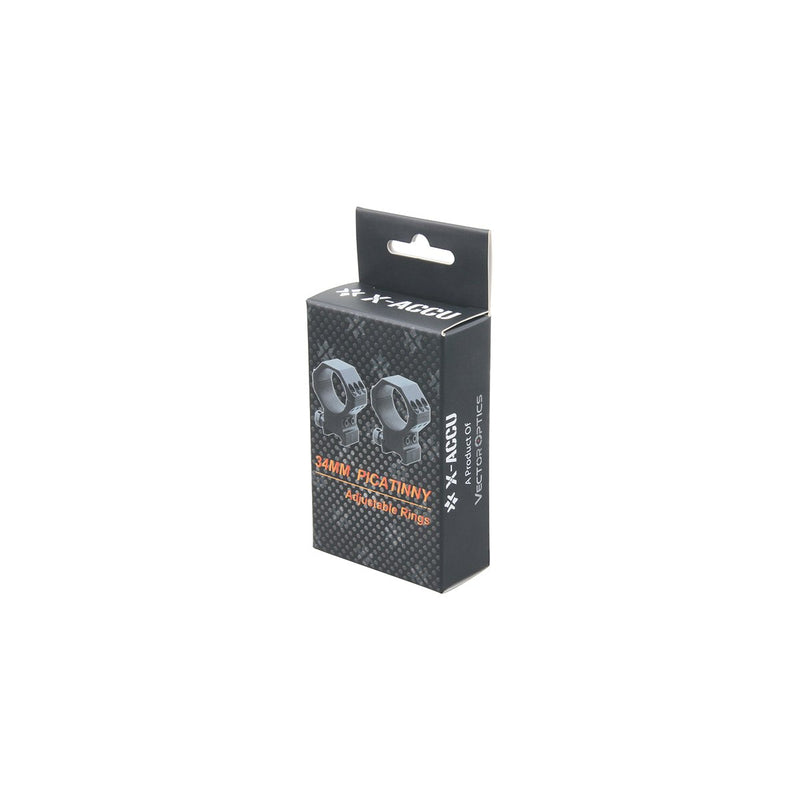 Load image into Gallery viewer, X-ACCU 34mm Adjustable Elevation Picatinny Rings - Vector Optics Online Store