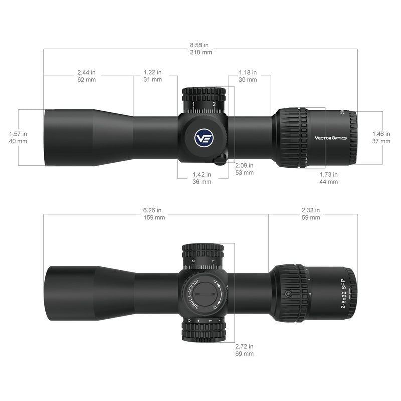 Load image into Gallery viewer, Veyron 2-8x32IR Compact SFP Scope - Vector Optics Online Store
