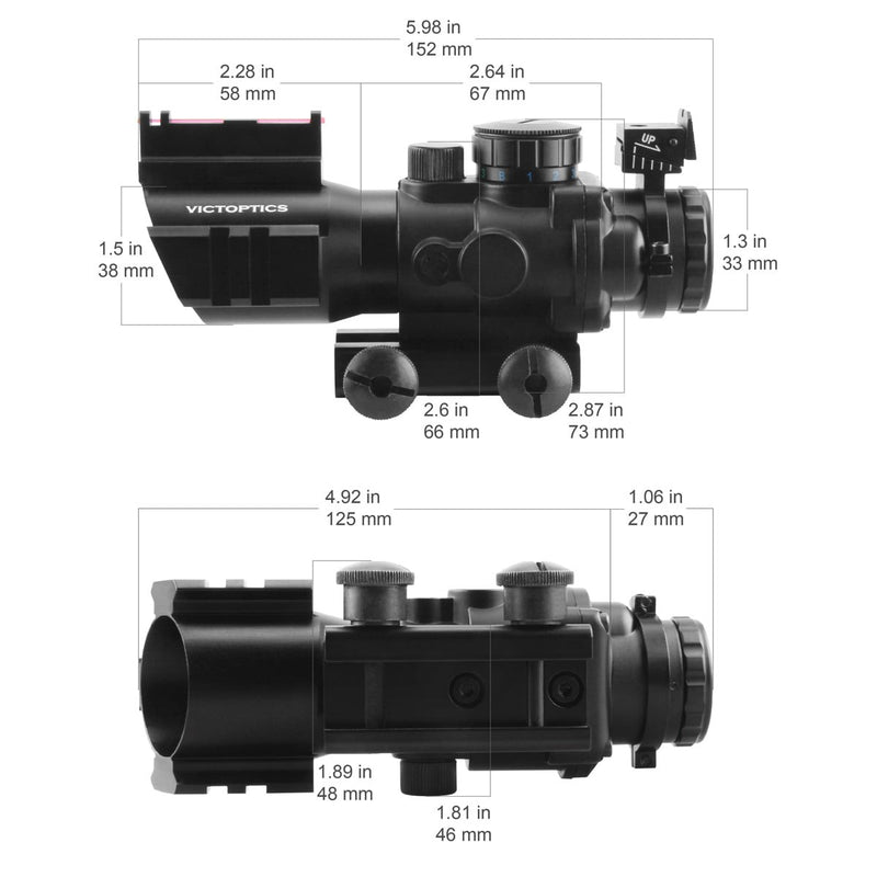 Load image into Gallery viewer, Victoptics C1 Fiber Sight 4x32 Prism Riflescope - Vector Optics Online Store