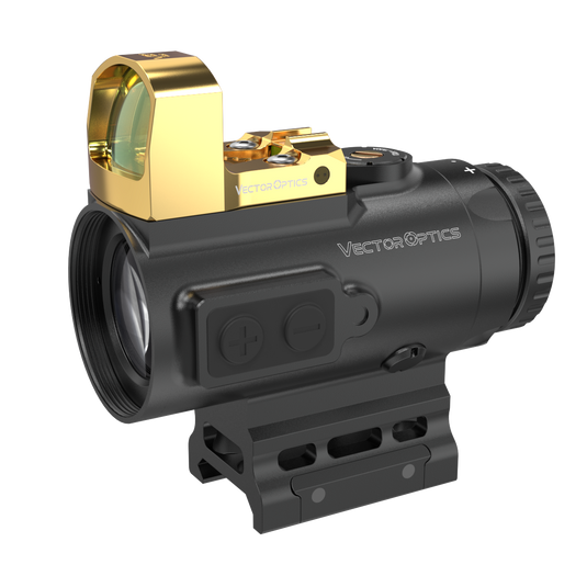 Piggyback Red Dot | Paragon 4x Prism Scope BDC Reticle w/ Center Dot (SCPS-M04)