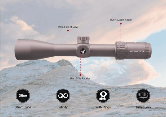 VictOptics S4 4-16x44 SFP Coyote FDE - Vector Optics Online Store