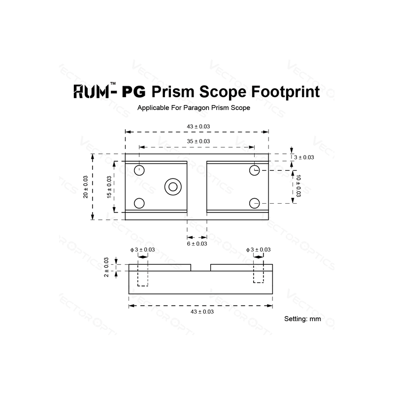 Load image into Gallery viewer, Paragon Prism Scope Low Picatinny Mount RUM - Vector Optics Online Store