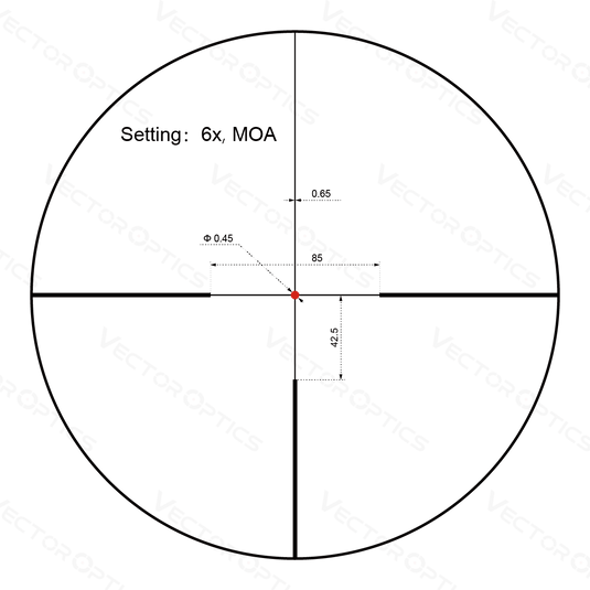 Constantine 1-6x24i Fiber Dot Reticle - Vector Optics Online Store