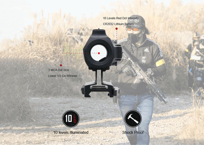 Load image into Gallery viewer, Maverick-IV 1x20 Mini Rubber Armored Reflex Sight MIL - Vector Optics Online Store