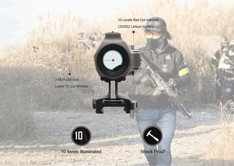Load image into Gallery viewer, Maverick-IV 1x20 Mini Rubber Armored Reflex Sight SOP - Vector Optics Online Store