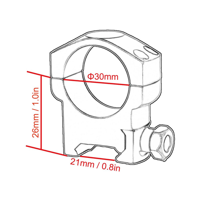 Load image into Gallery viewer, Vector Optics Scope Weaver Rings 25.4mm/30mm - Vector Optics Online Store