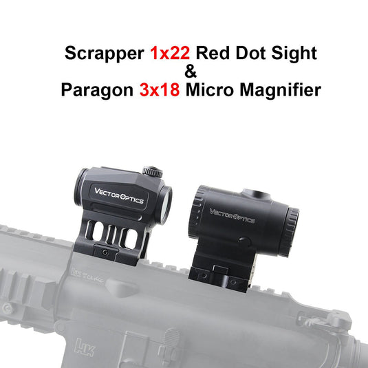Scrapper Red Dot Sight With 3/5X Paragon Magnifier - Vector Optics Online Store