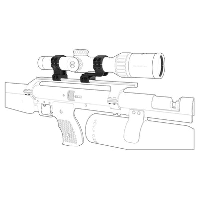 30mm 1.25in Cantilever Weaver / Dovetail Rings - Vector Optics US Online Store