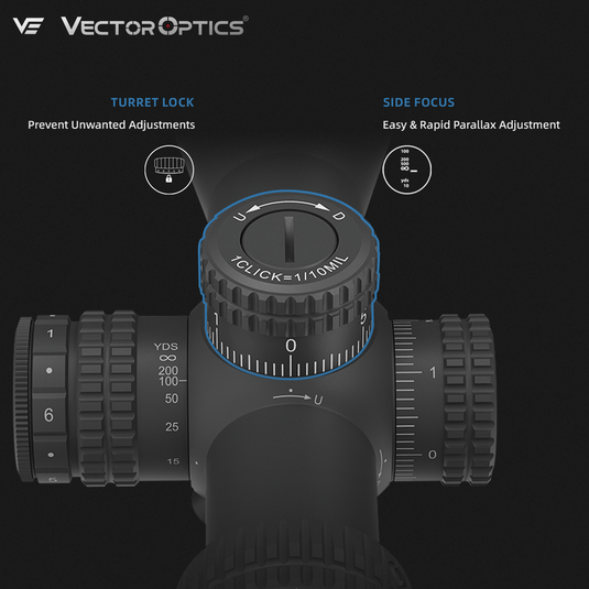 For AR15 / M4 | Veyron 3-12x44IR SFP Rifle Scope (SCOM-40)