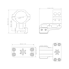 30mm Adjustable Cantilever Weaver / Dovetail Rings - Vector Optics US Online Store