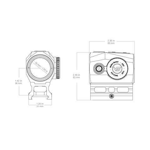 Scrapper 1x25 Mini Enclosed Red Dot Sight