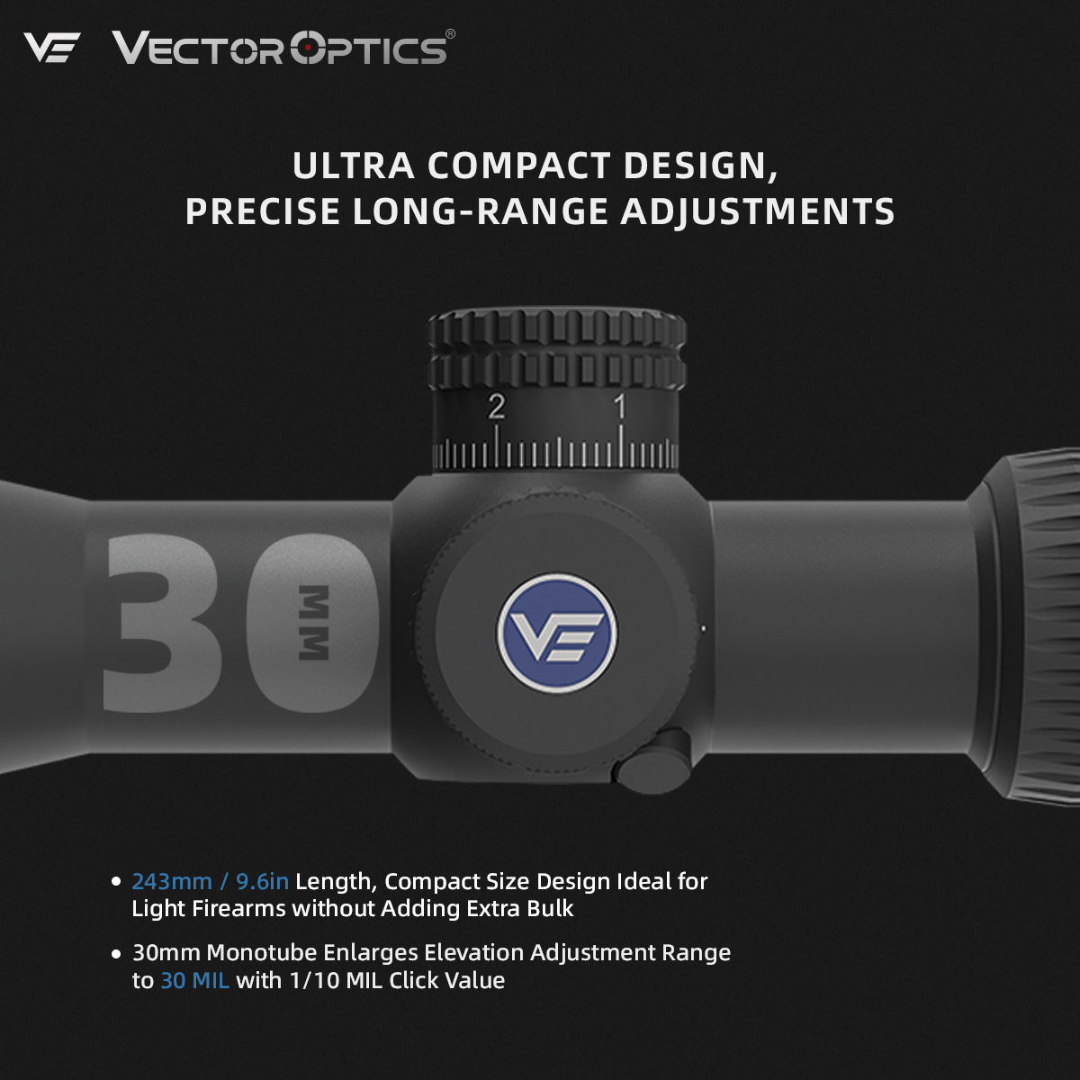 Field Target | Veyron 3-12x44IR MPVO SFP Rifle Scope (SCOM-40) | for AR15 / M4