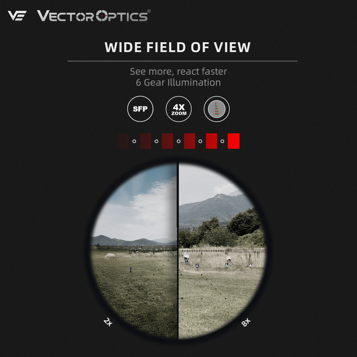 Varmint Hunting | Veyron 2-8x32IR MPVO SFP Rifle Scope (SCOC-43) | Small Game Hunting