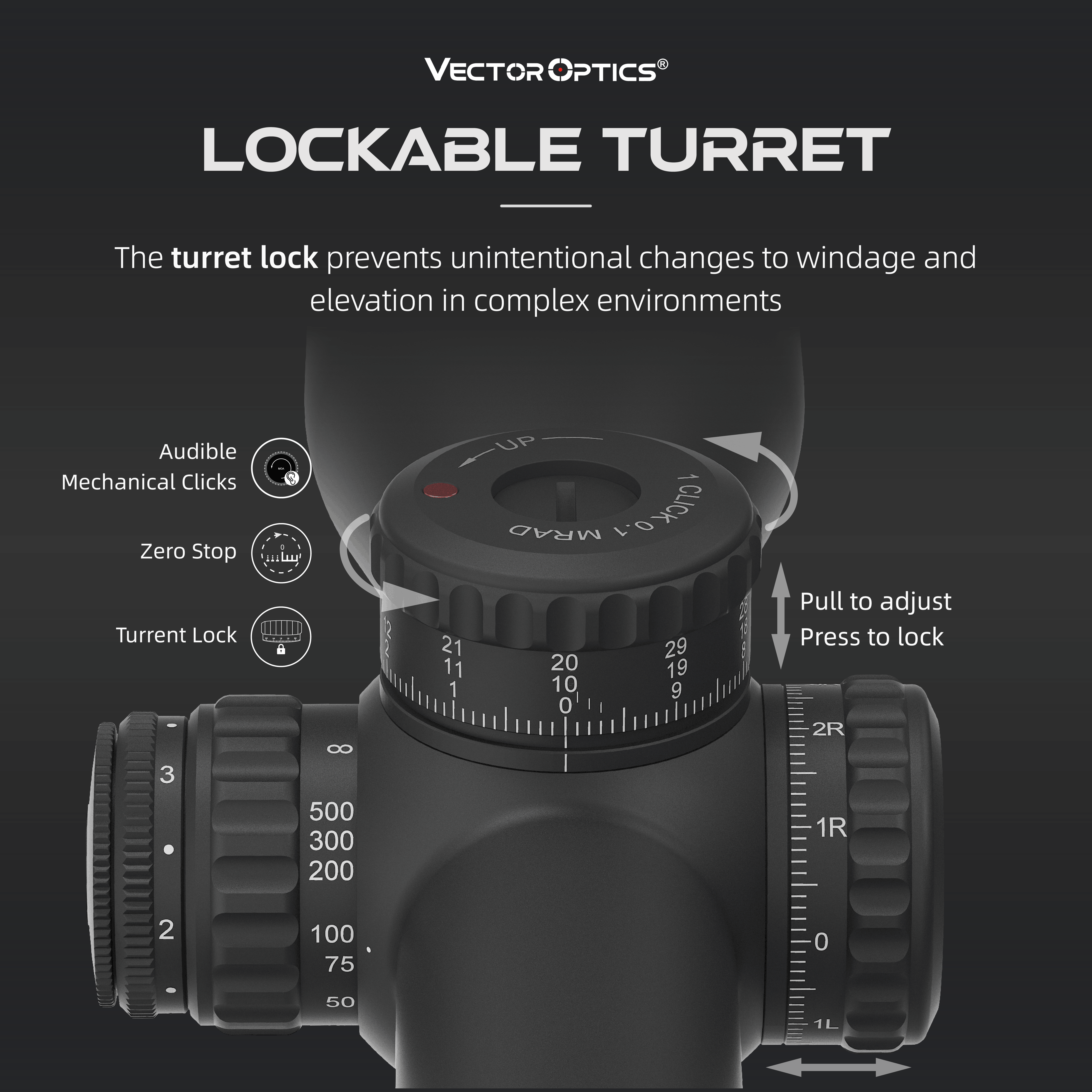 34mm Continental 3-18x50 FFP LOCKABLE TURRET