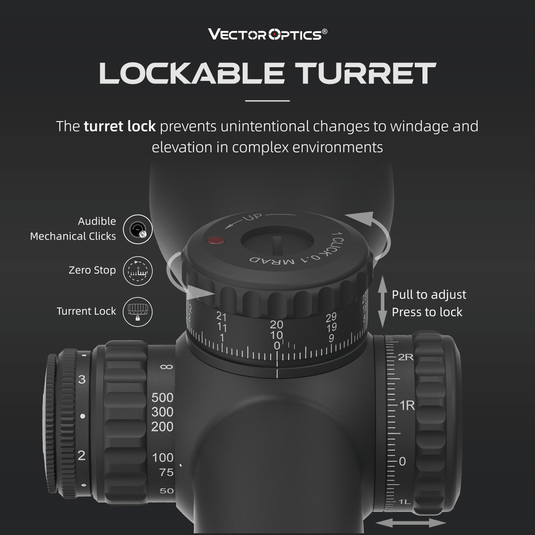 34mm Continental 3-18x50 FFP LOCKABLE TURRET