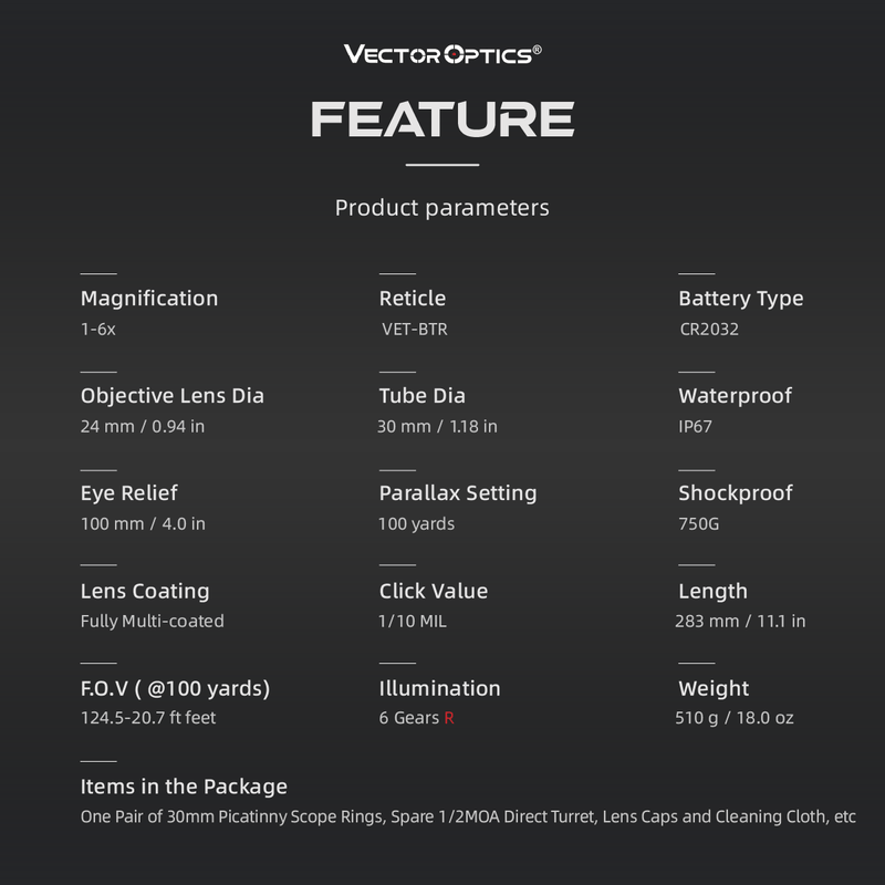 Load image into Gallery viewer, Continental 1-6x24 HD SFP Feature
