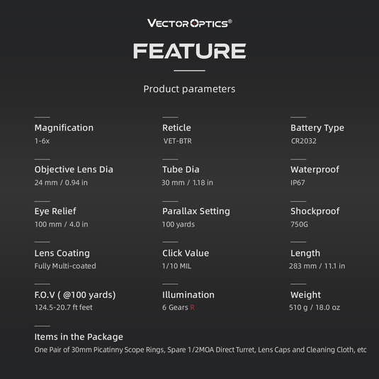 Continental 1-6x24 HD SFP Feature