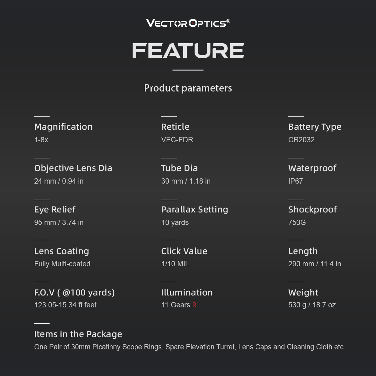 Continental x8 1-8x24i FEATURES