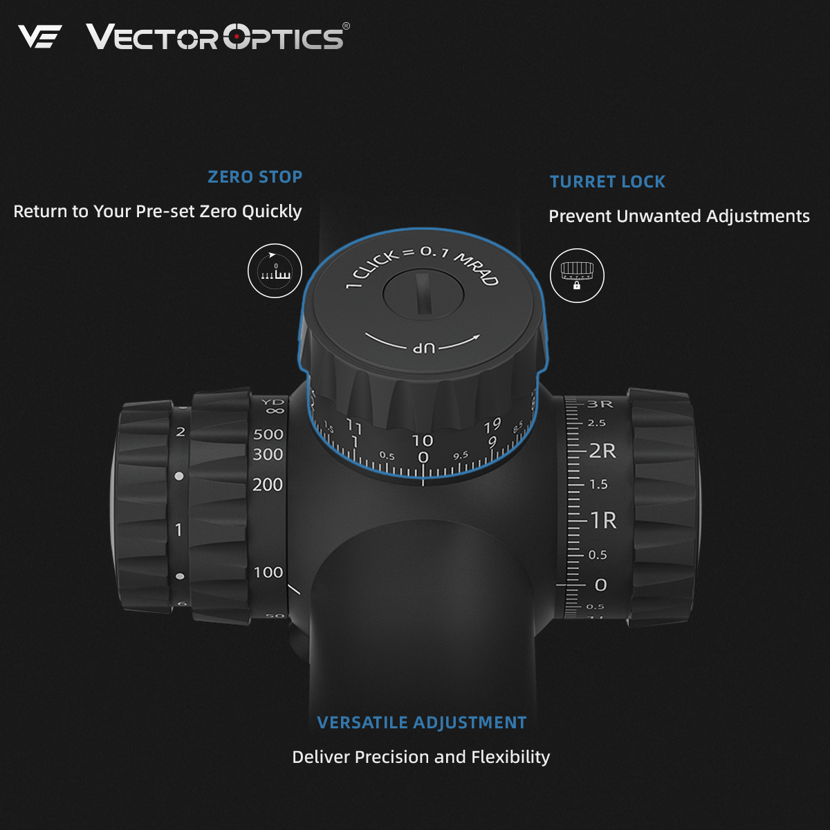 TAURON 5-40x56 ED FFP ZERO STOP