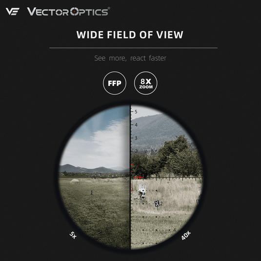 TAURON 5-40x56 ED FFP WIDE FIELD OF VIEW