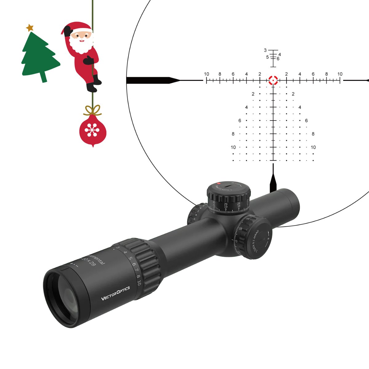 Continental x10 1 - 10x28 ED FFP LPVO for Precise Shooting - Vector Optics US Online Store