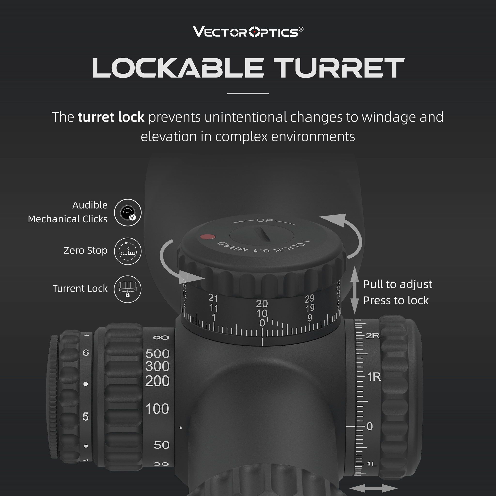 34mm Continental 4-24x56 FFP LOCKABLE TURRET