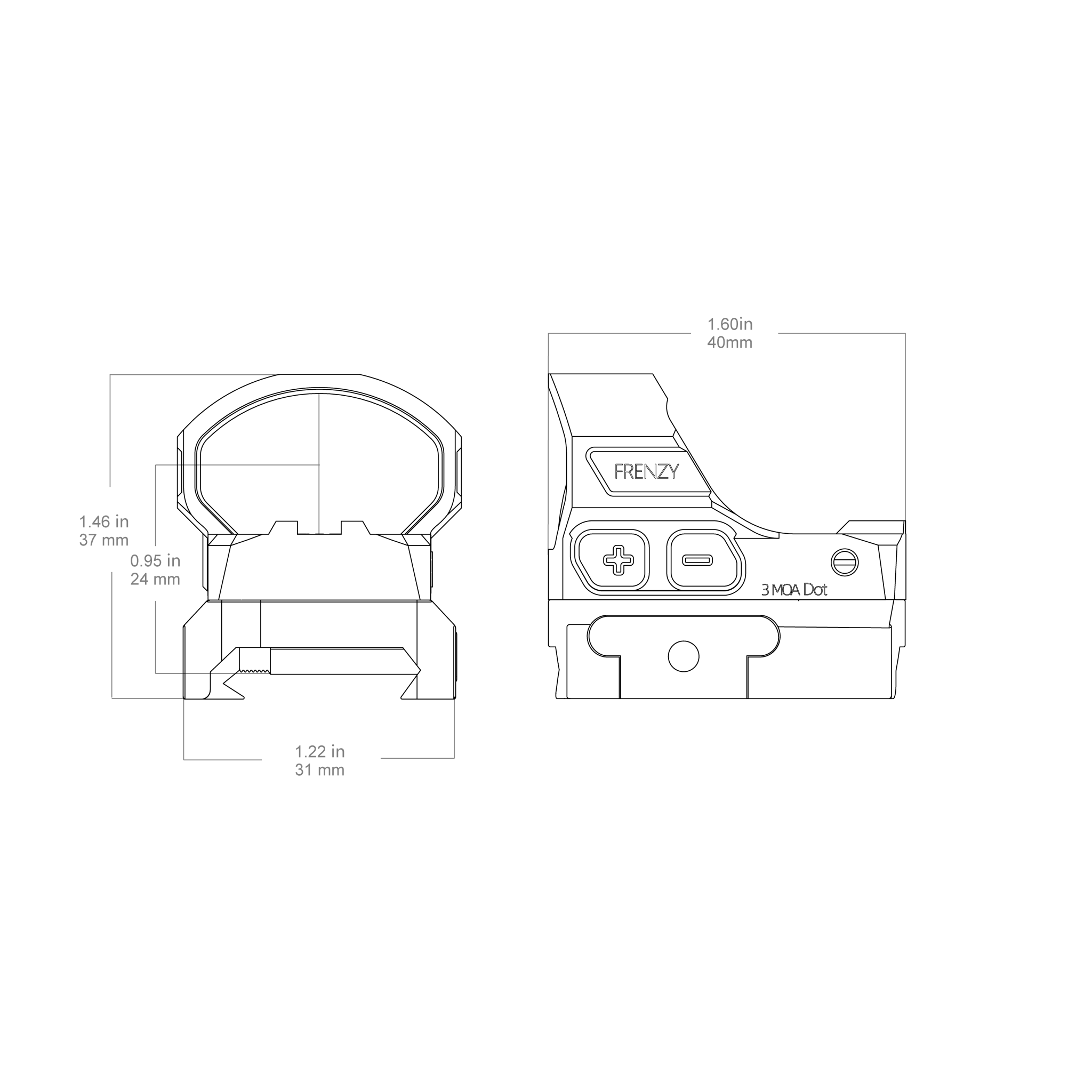 Frenzy - S 1x19x28 Red Dot Sight - Vector Optics US Online Store