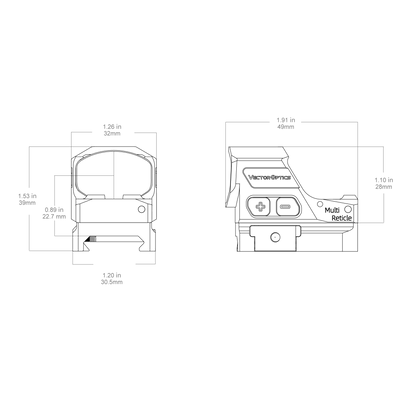 Frenzy - X 1x19x28 GenII Titanium Red Dot Sight - Vector Optics US Online Store