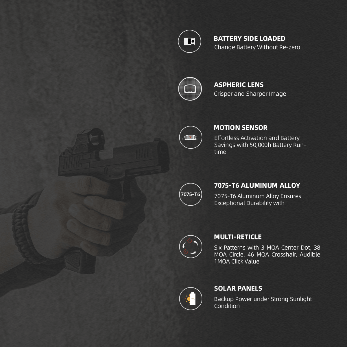 Frenzy-X 1x19x26 Aspheric Len feature