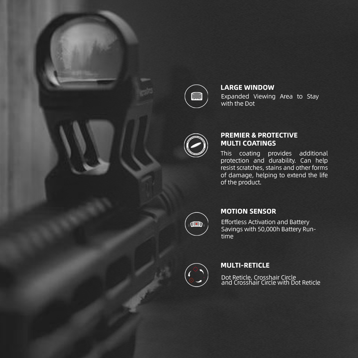 Multi Reticle | Frenzy FLEX 1x22x26 MOJ MRT Red Dot Sight (SCRD-M36) | For Glock® 17/19
