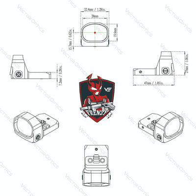 Frenzy 1x20x28 6MOA Red Dot Sight - Vector Optics US Online Store