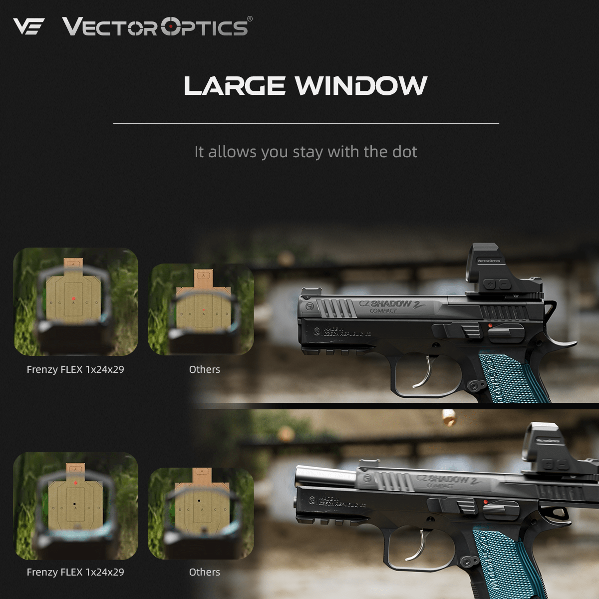 Vector Optics SCRD-76 Frenzy FLEX 1x24x29 LARGE WINDOW