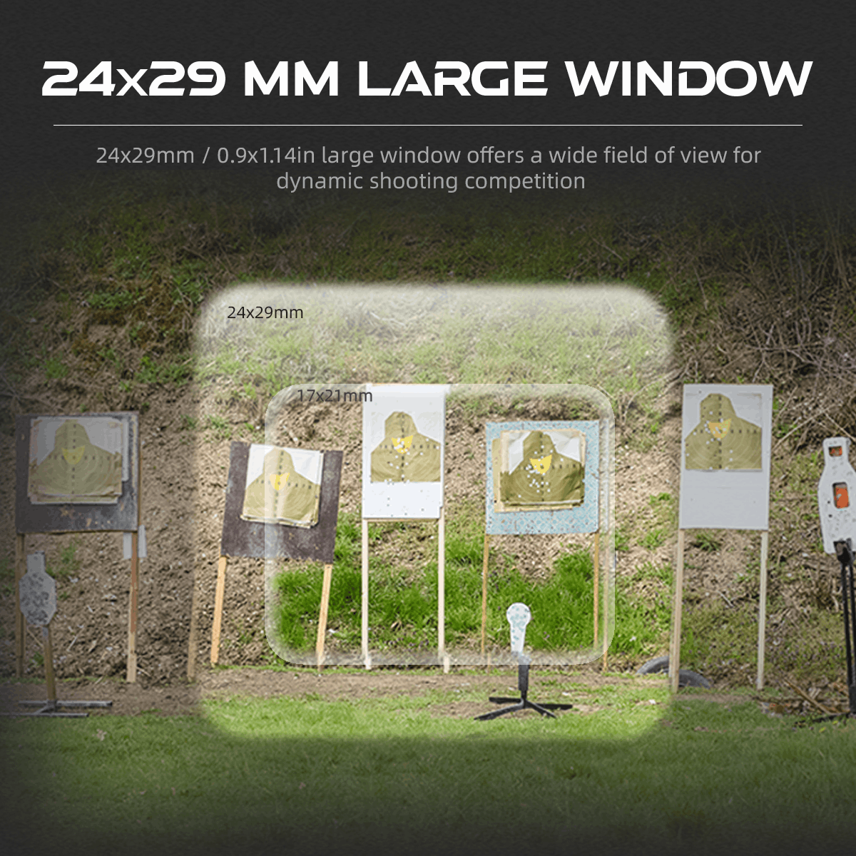 For USPSA Shooting | Frenzy FLEX 24x29 MRT Red Dot Sight (SCRD-M76) for PCC | Multi-Reticle