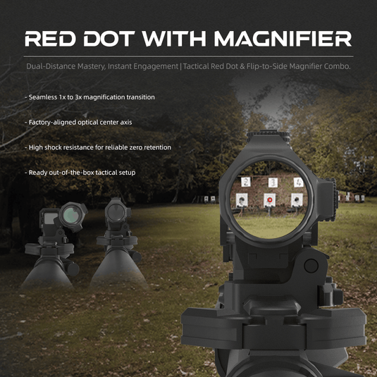 Frenzy Plus 1x31x26 SOL Solar Power Red Dot + Maverick-IV 3x22 Magnifier Mini