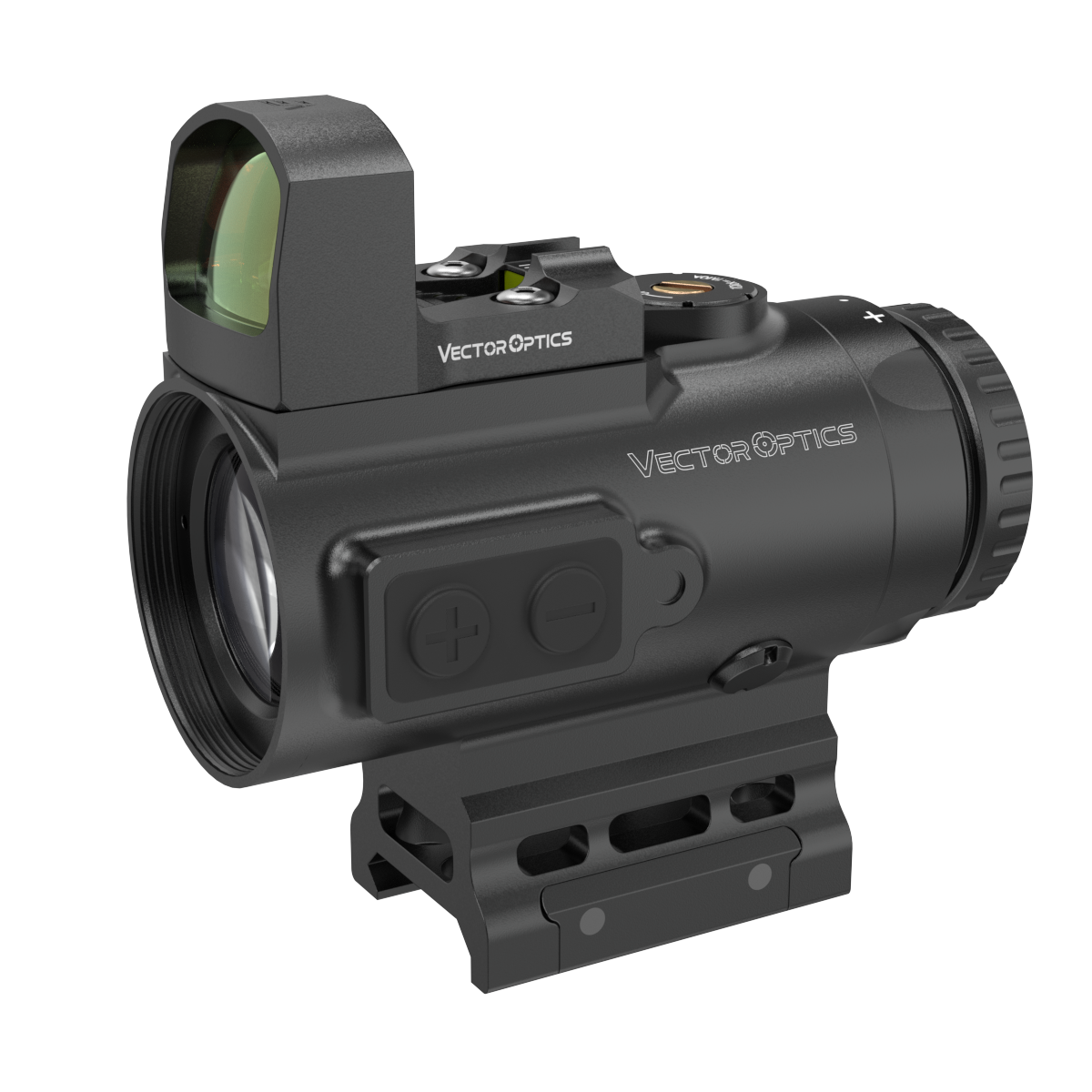Piggyback Red Dot | Paragon 4x Prism Scope BDC Reticle w/ Center Dot (SCPS-M04)